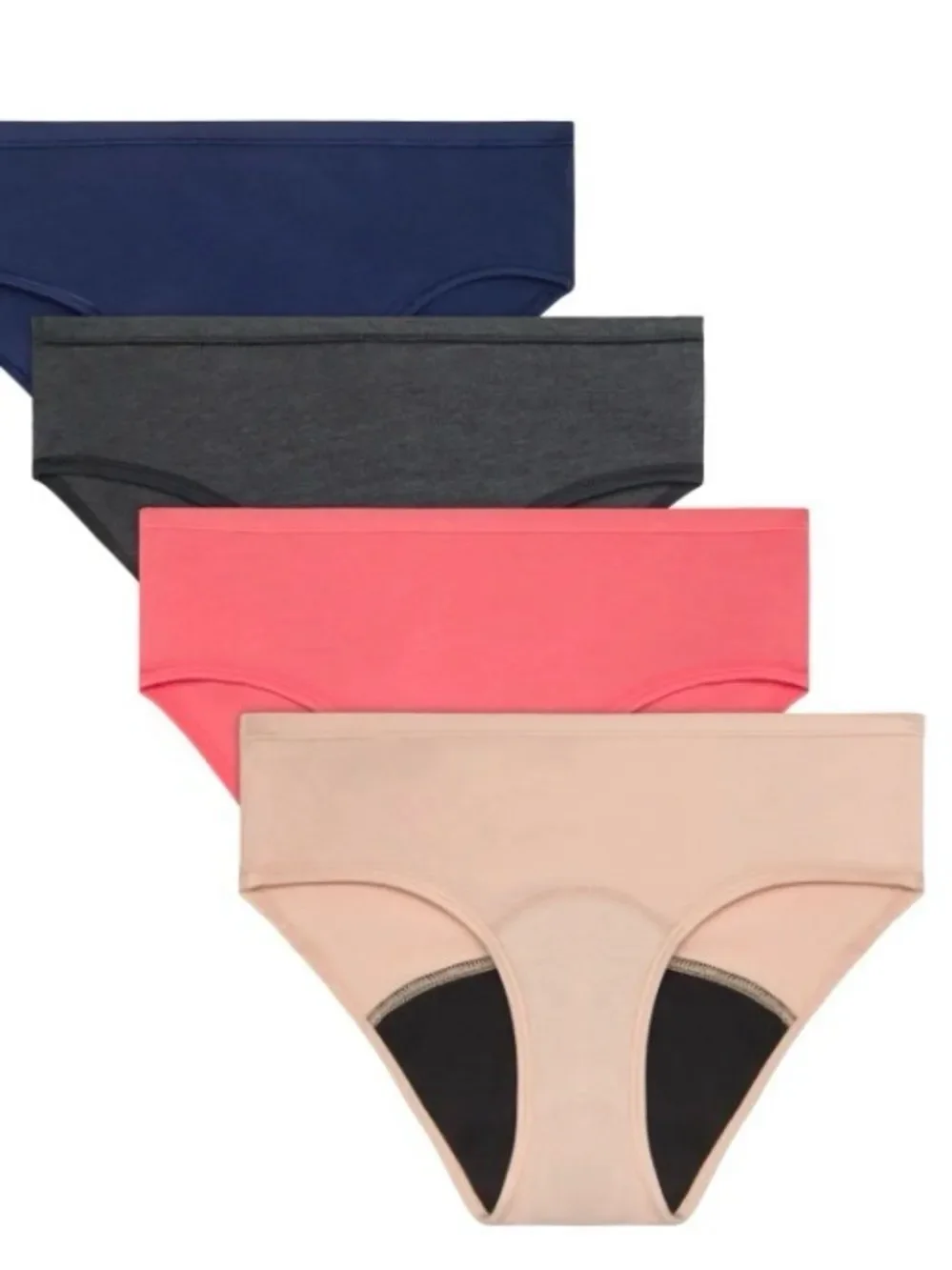 Hanes Girls' Tagless Hipster Period Panty, 4 Pack nwt size 10